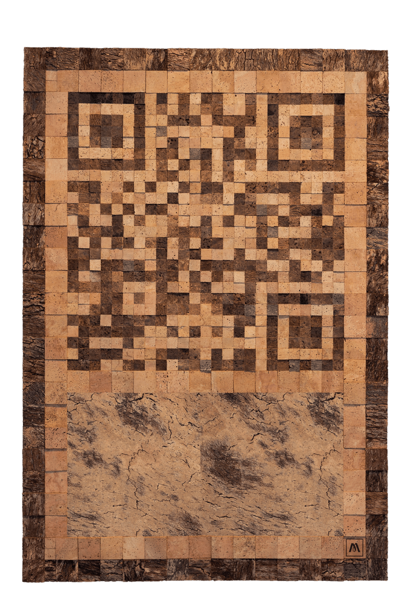 Korkplade med QR-kode